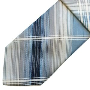 Vintage BRITTANIA Men's 3" Striped Tie‎ - Polyester - blue, navy, gray - EUC